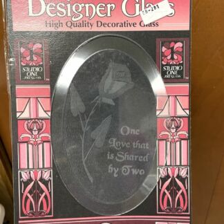 Engraved Clear Oval Bevel - One Love #651