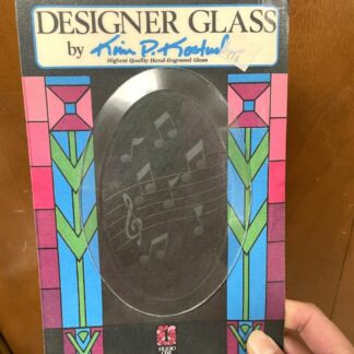 Engraved Clear Oval Bevel - Music #653