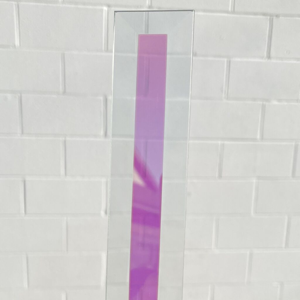 Dichroic Bevel Glass 1 1/2" x 6" Rectangle