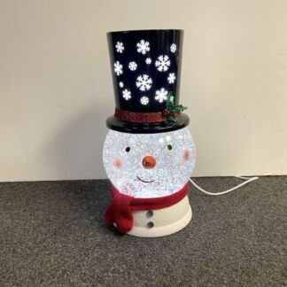 Lighted LED Shimmer Snowman G9610