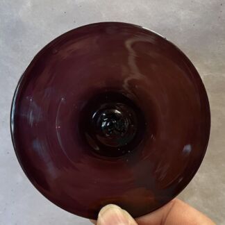 Rondel Handblown Glass 4" Dark Amethyst  H3005