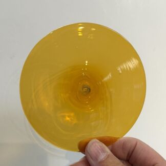 Rondel Handblown Glass 3 3/4"  Amber DRN03