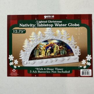 Lighted LED Shimmer Nativity Scene Water Globe Arch G8630