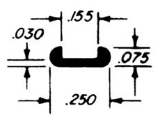 Lead Came 1/16 U Strip - 4'