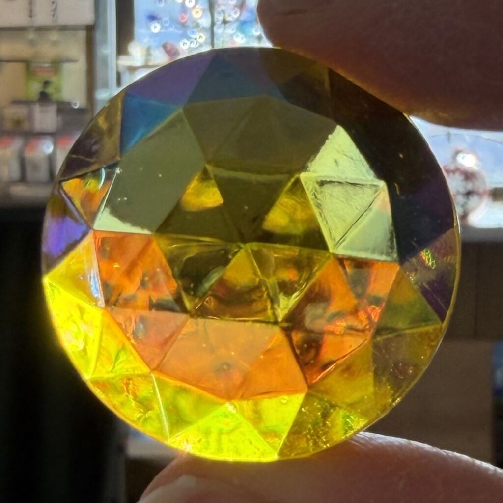 Dichroic 30mm Jewel BR30-13 Round Yellow