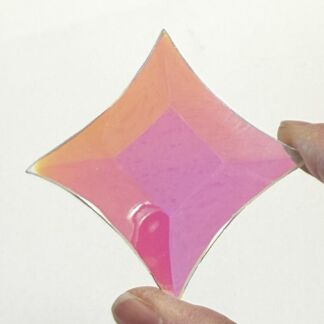 A Dichroic 2 3/4" Concave Star Beveled Glass - CB275