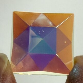 Dichroic Square 25mm Jewel RQ25-313 Vaseline Yellow