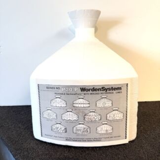 White plastic bottle with a detailed label showing various capped shapes from a 'Worden System' push-form kit.