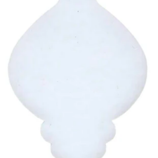 White ice cream cone silhouette on a white background.
