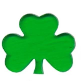 Green shamrock (three-leaf clover) symbol, bright and simple design
