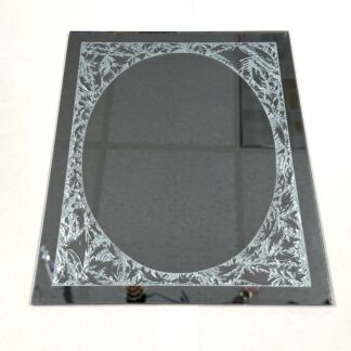 M8106 - Blue Mirror 8" x 10" Rectangle with Center Oval