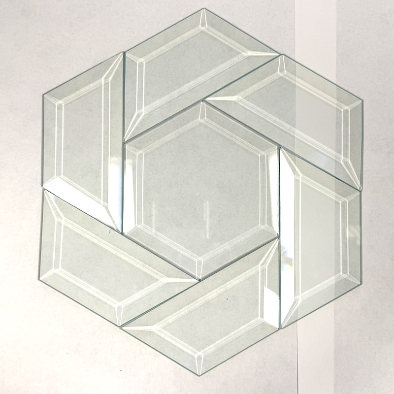 Clear Beveled Glass Cluster - Hexagon FR100 - Image 3