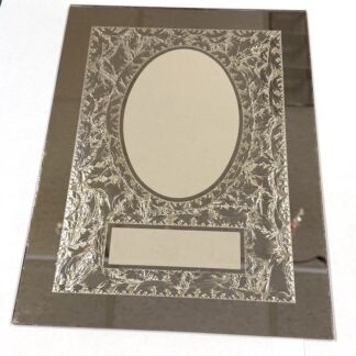 M9123 - Bronze Mirror 9" x 12" Rectangle with Clear Center Oval/Rectangle
