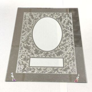 M9124 - Mirror 9" x 12" Rectangle with Clear Center Oval/Rectangle