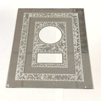 M9125 - Mirror 9" x 12" Rectangle with Clear Center Circle/Rectangle