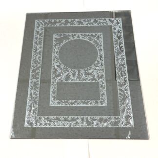 M9127 - Blue Mirror 9" x 12" Rectangle with Center Circle/Rectangle