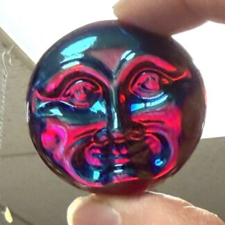 Dichroic Moon Face Round 40mm Jewel MF40-10 Red